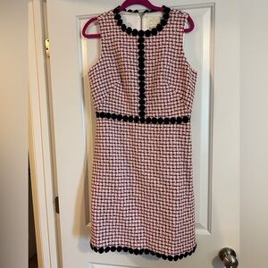 NWT Kate Spade multi checking in multi tweed shift